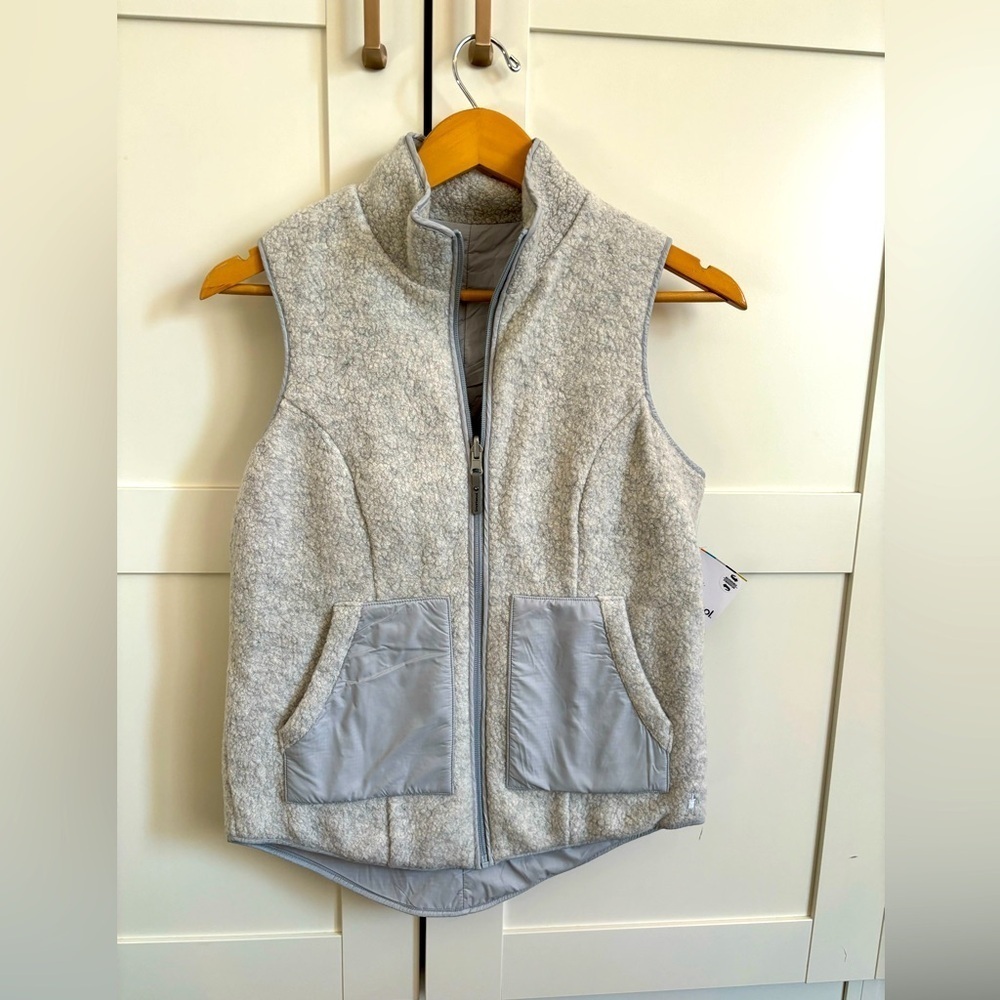 Smartwool reversible vest in gray size xs NWT cozy casual winter Cabincore - Picture 1 of 8